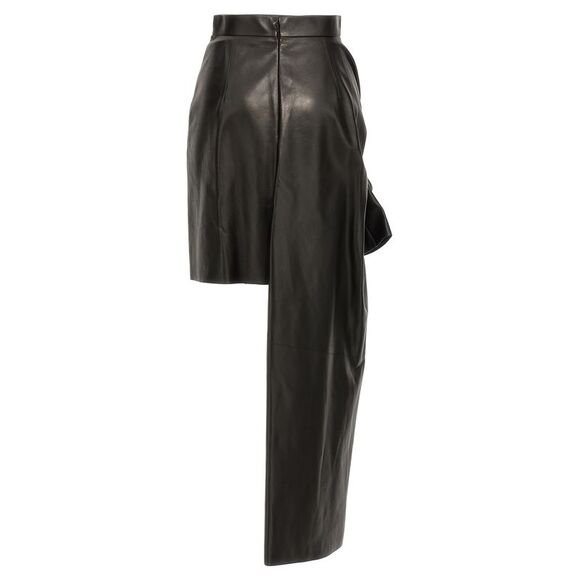 Mcqueen Women's Maxi Bow Leather Skirt - Picture 2 of 4